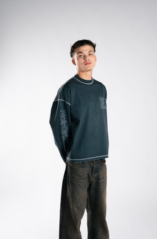 NoirGrisBlanc Longsleeve Heavy Stone Washed Grey