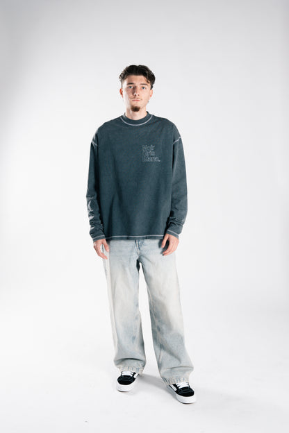 NoirGrisBlanc Longsleeve Heavy Stone Washed Grey