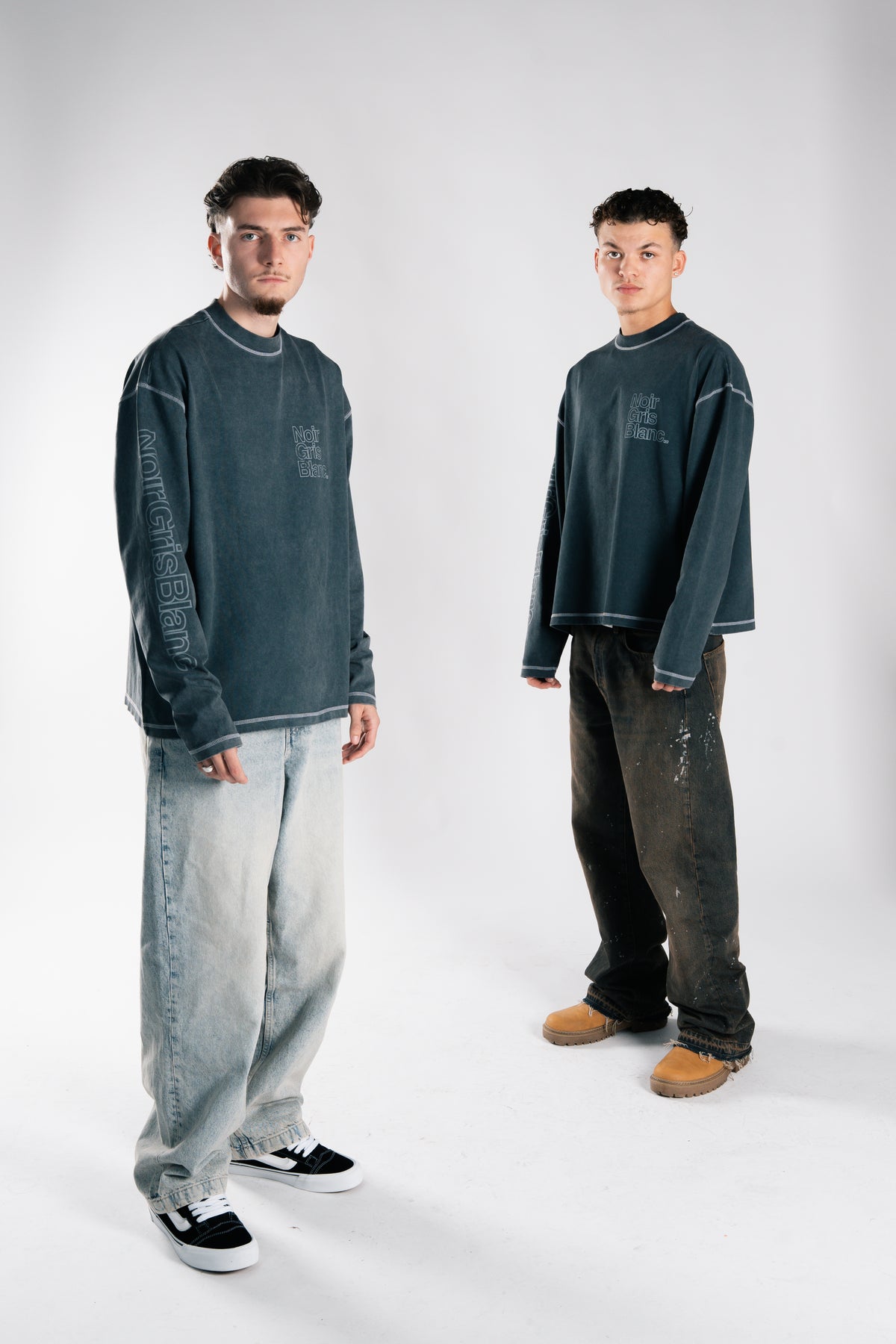 NoirGrisBlanc Longsleeve Heavy Stone Washed Grey