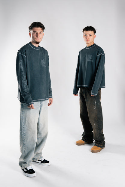 NoirGrisBlanc Longsleeve Heavy Stone Washed Grey