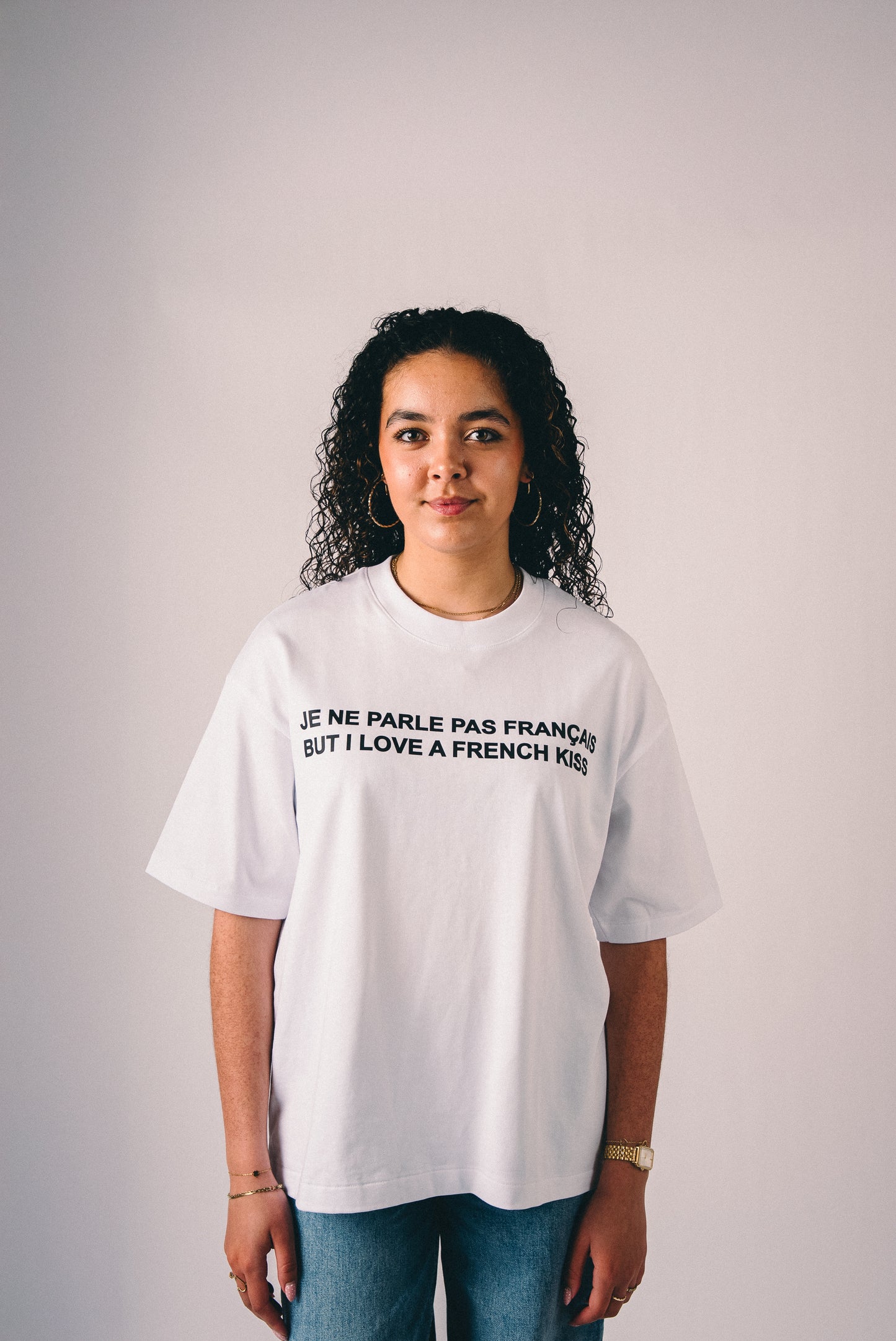 FRENCH KISS TEE - WHITE