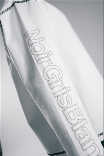 NoirGrisBlanc Long sleeve  White Outline