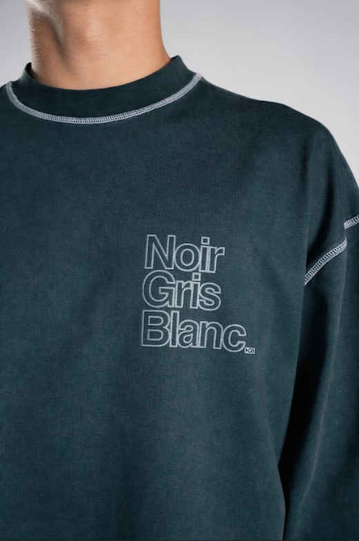 NoirGrisBlanc Longsleeve Heavy Stone Washed Grey