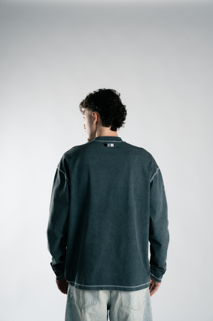 NoirGrisBlanc Longsleeve Heavy Stone Washed Grey